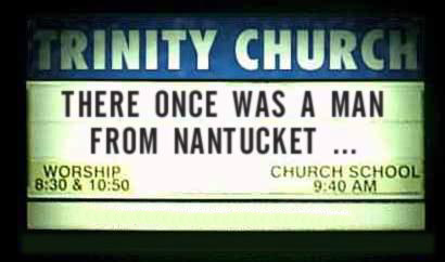 There once was a man from Nantucket...