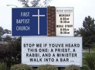 a priest, a rabbi, and a minister...