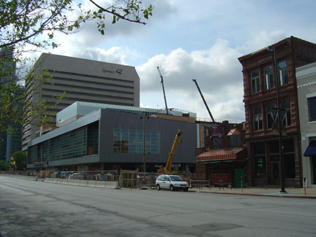 crumpled crane on Holland Arts Center