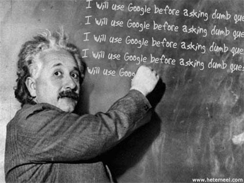 Einstein didn't use Google